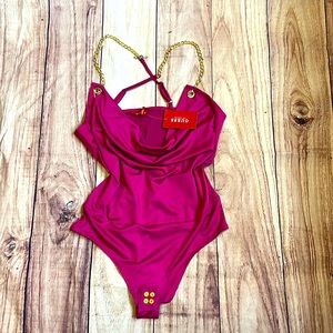 hot pink bodysuit